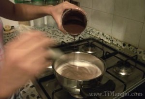 budino al cioccolato aggiunta latte