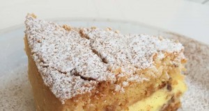 Torta con ricotta e crema gialla-23